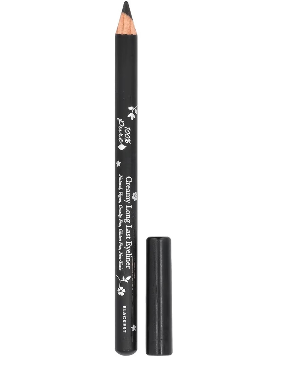 100% Pure Creamy Long Last Liner Blackest, 0.04 OZ